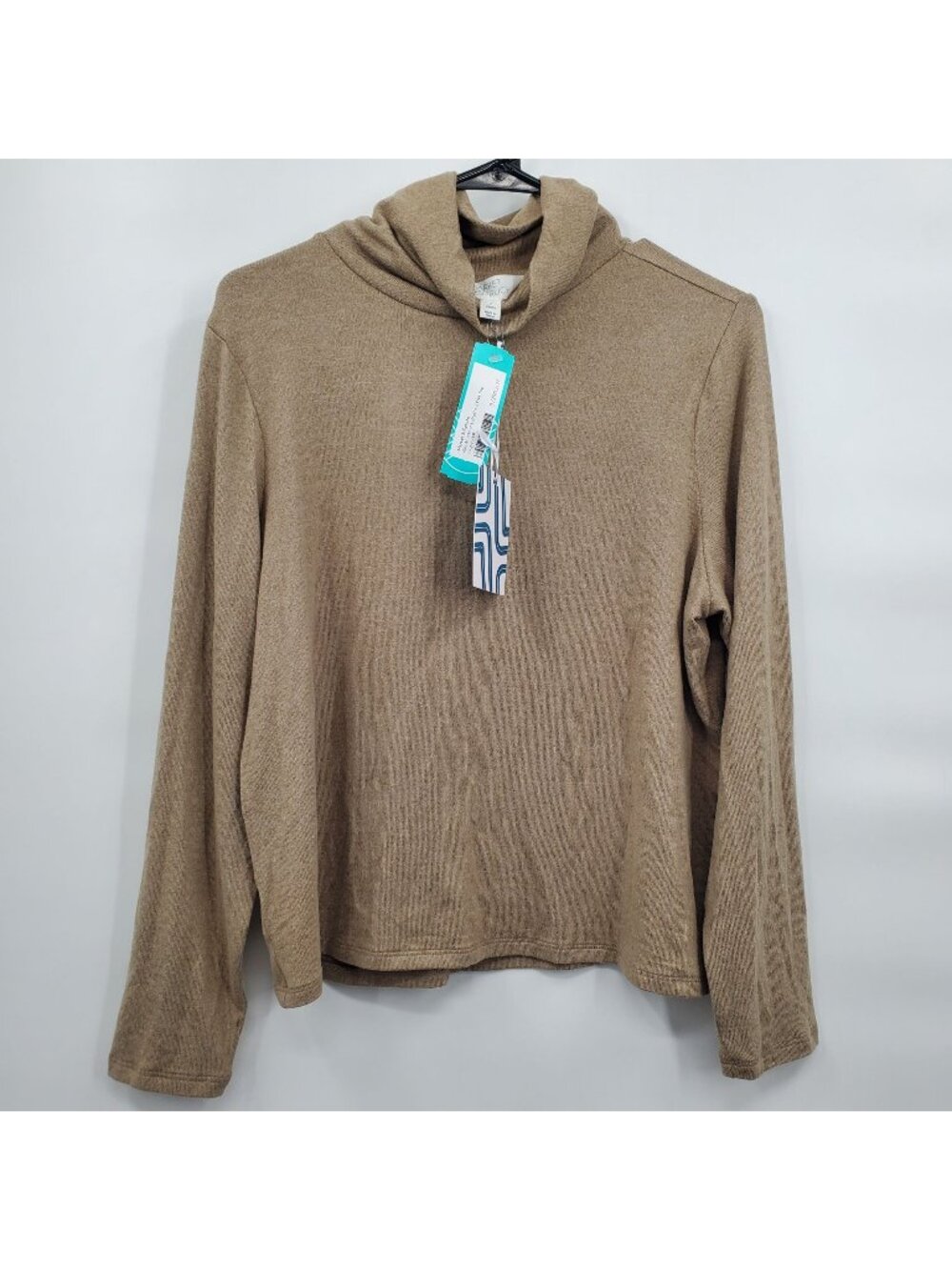 Market & Spruce Kim Mockneck Brushed Knit Top Women Size Large Petite NWT